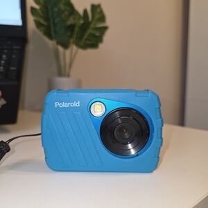 Polaroid iS048 16MP Waterproof Digital Camera Blue - Tested & Working